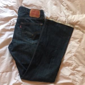 Men's Levis 527 style jeans.